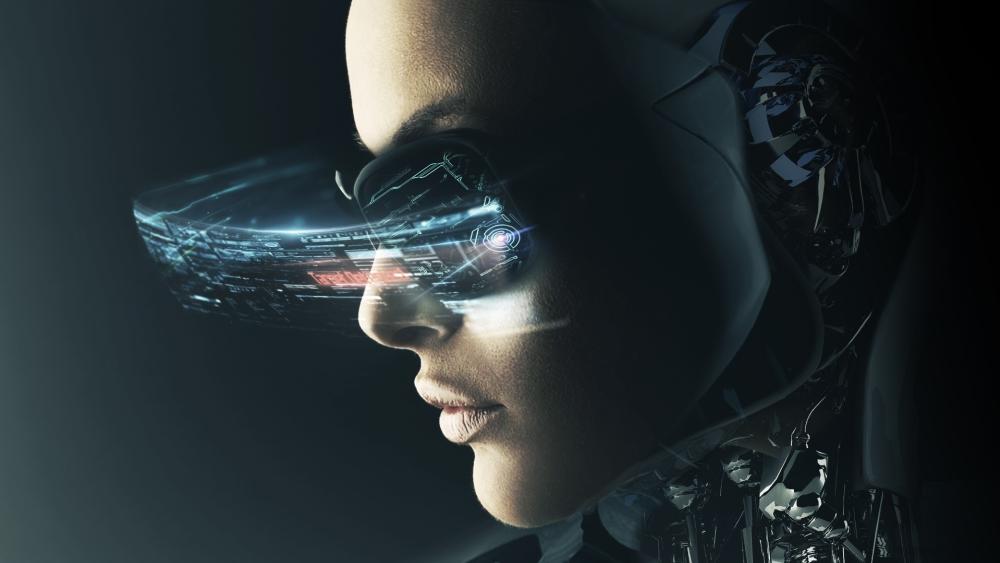 Futuristic Visionary Cyborg Awakens wallpaper