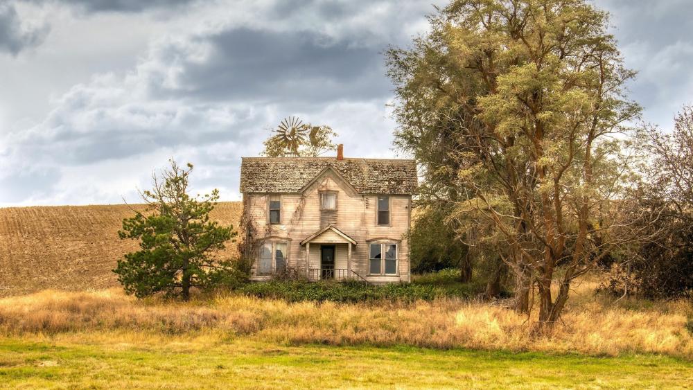 Timeless Tranquility in a Rustic Landscape wallpaper