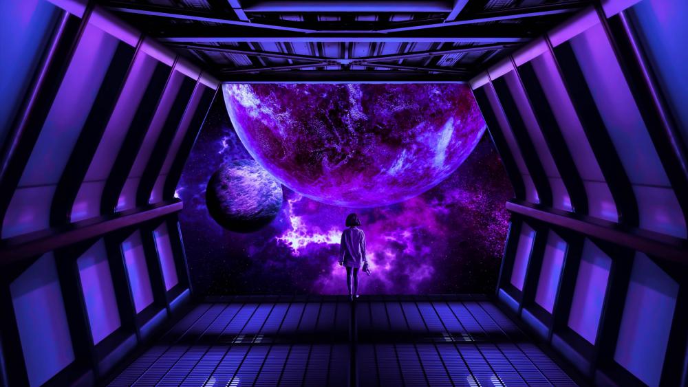 Galactic Odyssey Through the Cosmic Gateway wallpaper