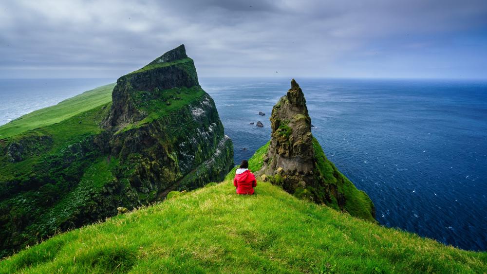 Majestic Cliffs and Tranquil Seas of the Faroe Islands wallpaper