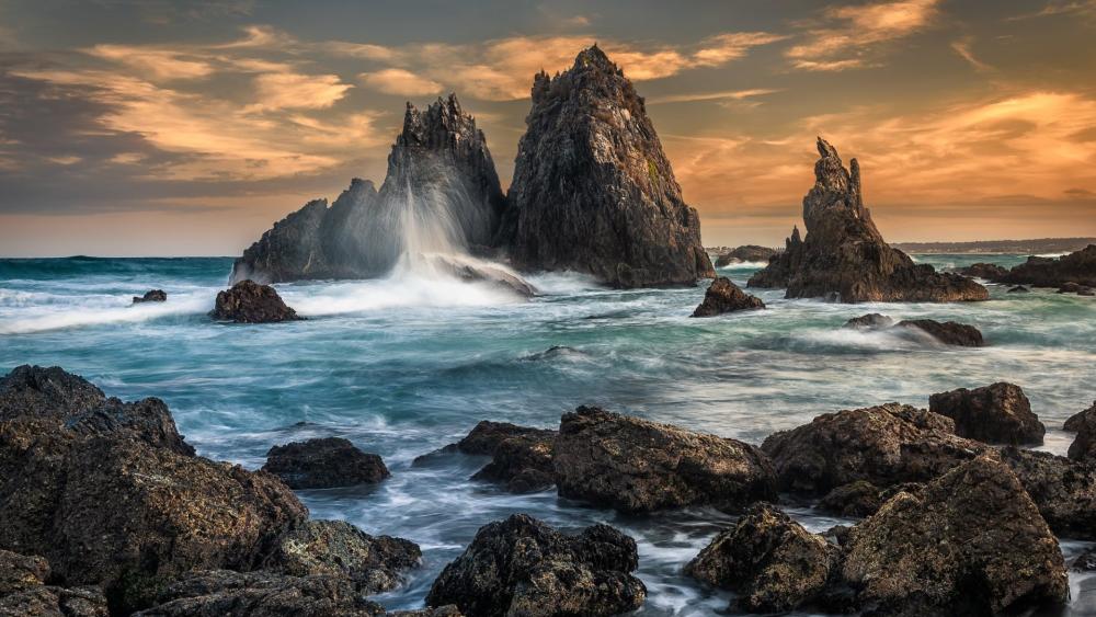 Camel Rock Sunset Serenity wallpaper