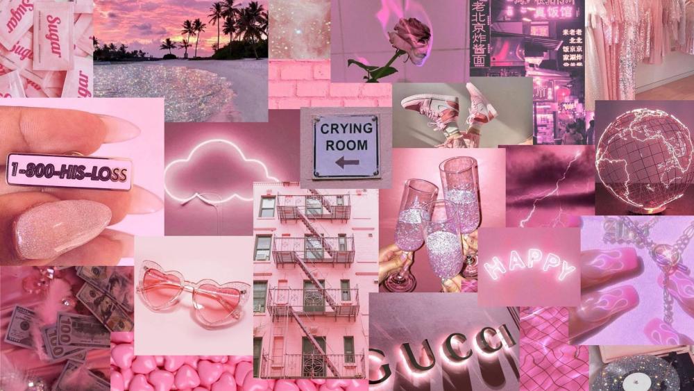 Pink Dreamscape Imagery Expressing Blissful Vibrance wallpaper