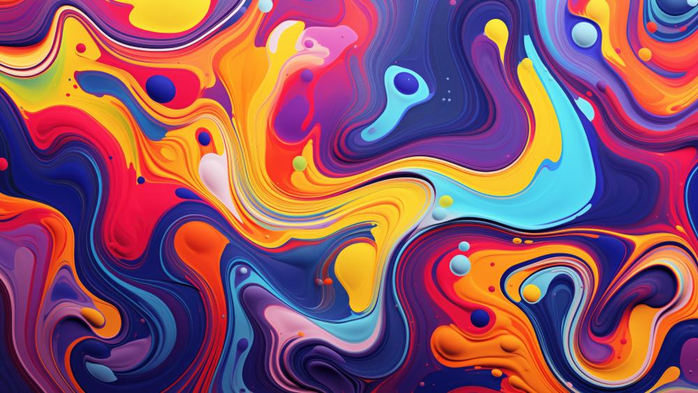 Vivid Streams of Abstract Color wallpaper