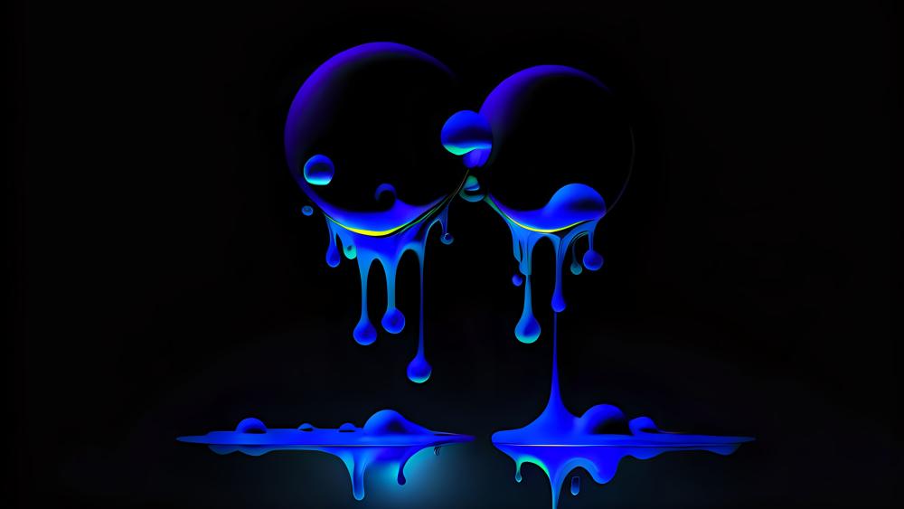 Great Blue Blobs wallpaper