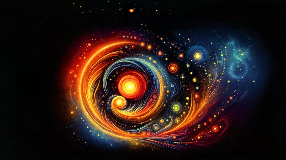 Cosmic Vortex in Celestial Colors wallpaper