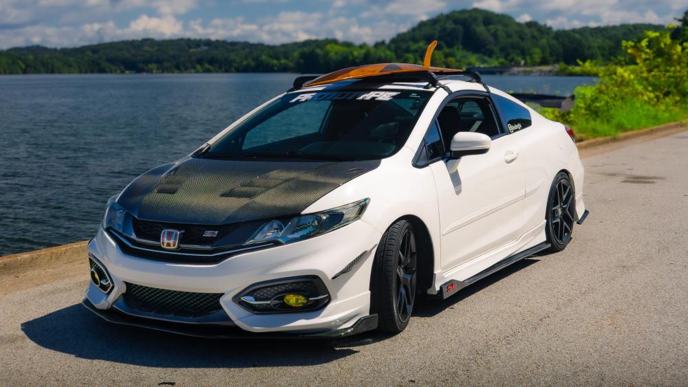 Honda Civic Si by the Lakeside in Chattanooga wallpaper