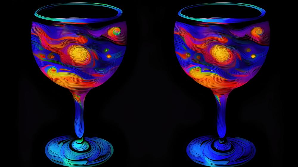 Rainbow Goblets wallpaper