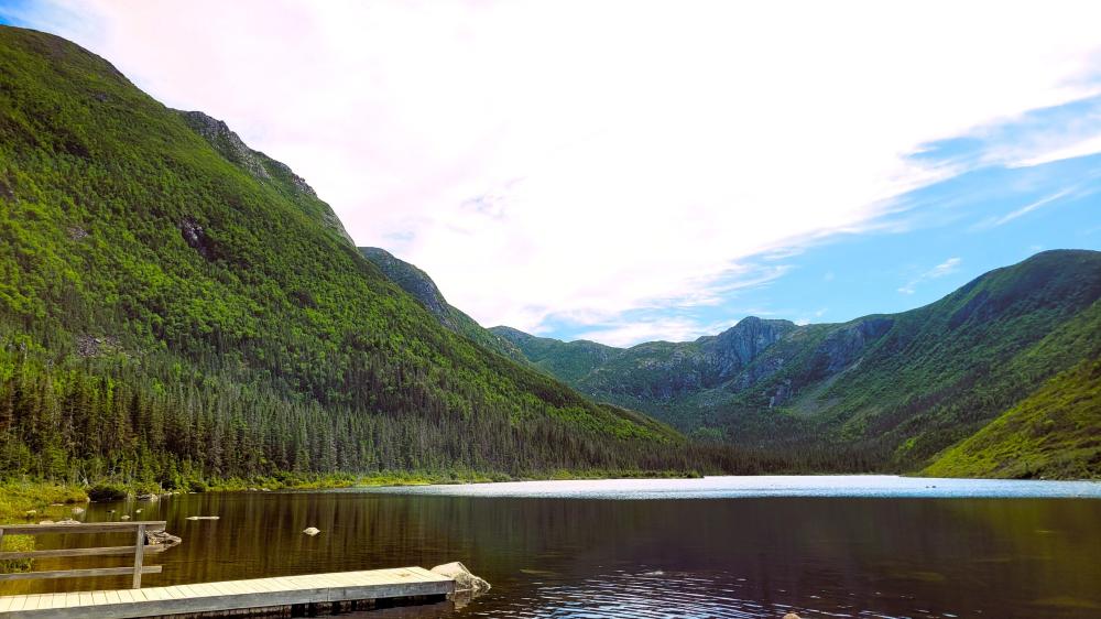 Magnificent lake in the heart of the Chic-Chocs Mountains wallpaper