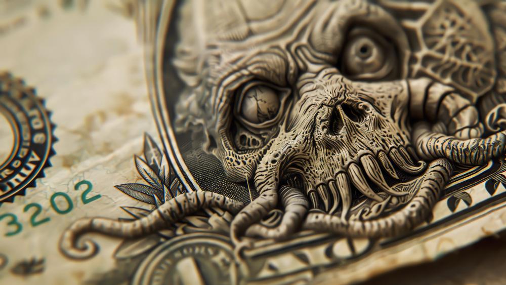 Ancient Beast on Currency Note wallpaper