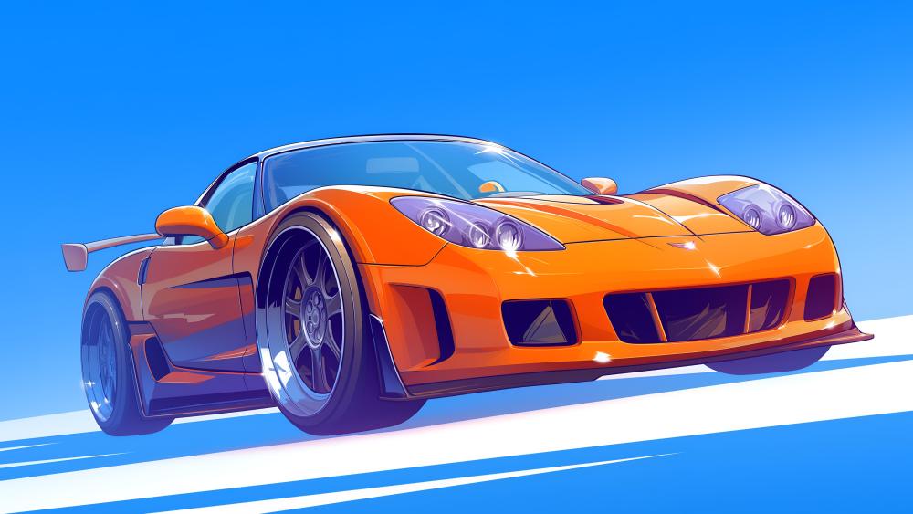 Chevrolet Corvette C6 in Striking AI Art wallpaper