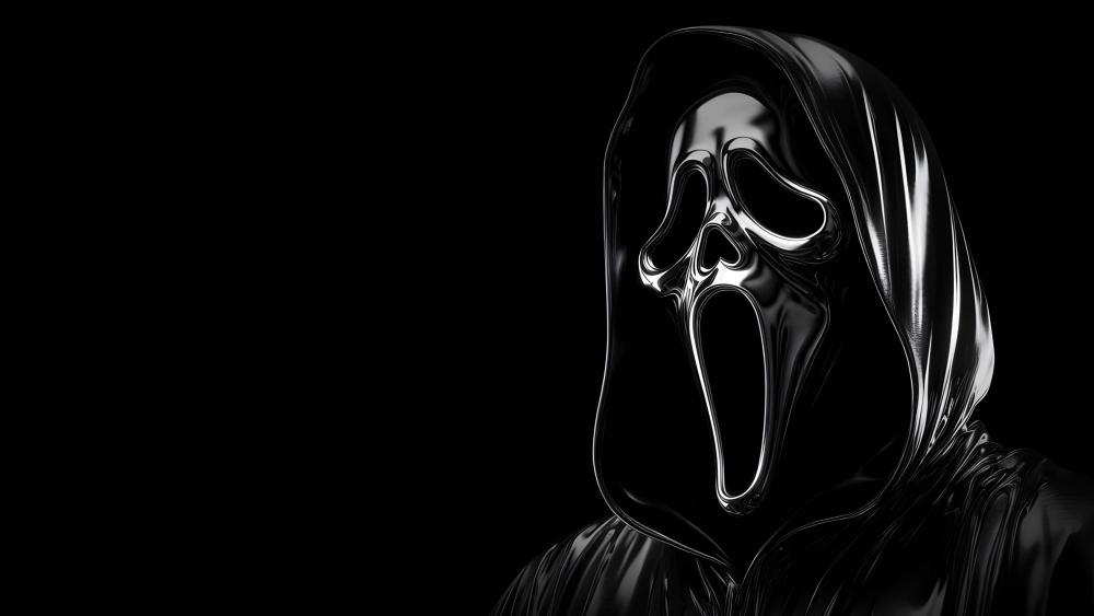 Ghostly Metallic Scream in the Dark wallpaper