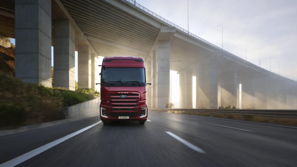 Ford Truck Power on Scenic Highway wallpaper