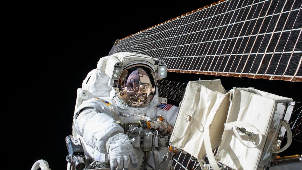 Astronaut Exploring the Vastness of Space wallpaper