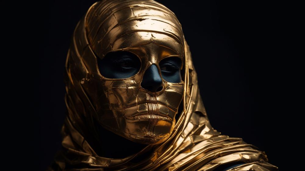 Golden Veil of Mystery wallpaper