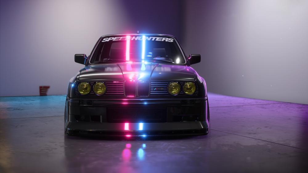 BMW M3 Neon Glow Elegance wallpaper