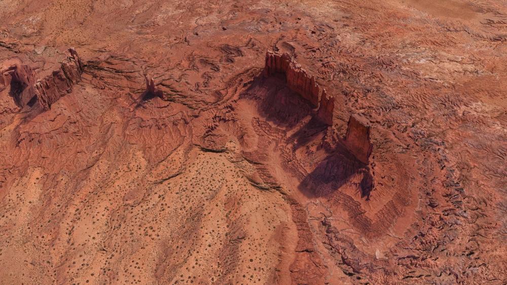 Majestic Aerial View of Monument Valley Deserts wallpaper