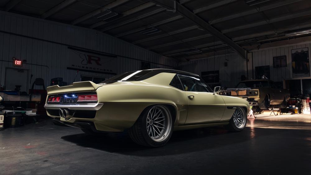 Chevrolet Camaro Valkyrja in a Dimly Lit Garage wallpaper
