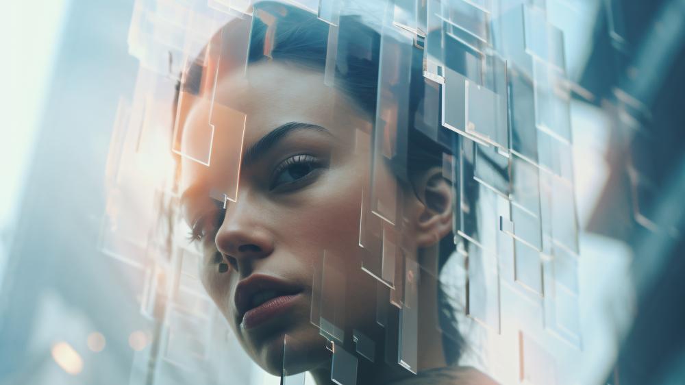 Futuristic Vision of AI Artistry and Femininity wallpaper