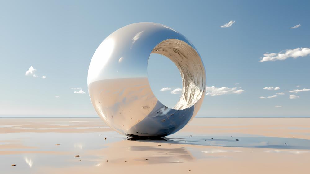 Sphere of Tranquility in Simple Reflections wallpaper