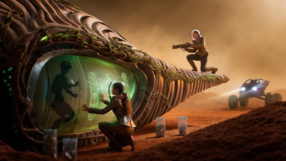 Alien Mars Station wallpaper