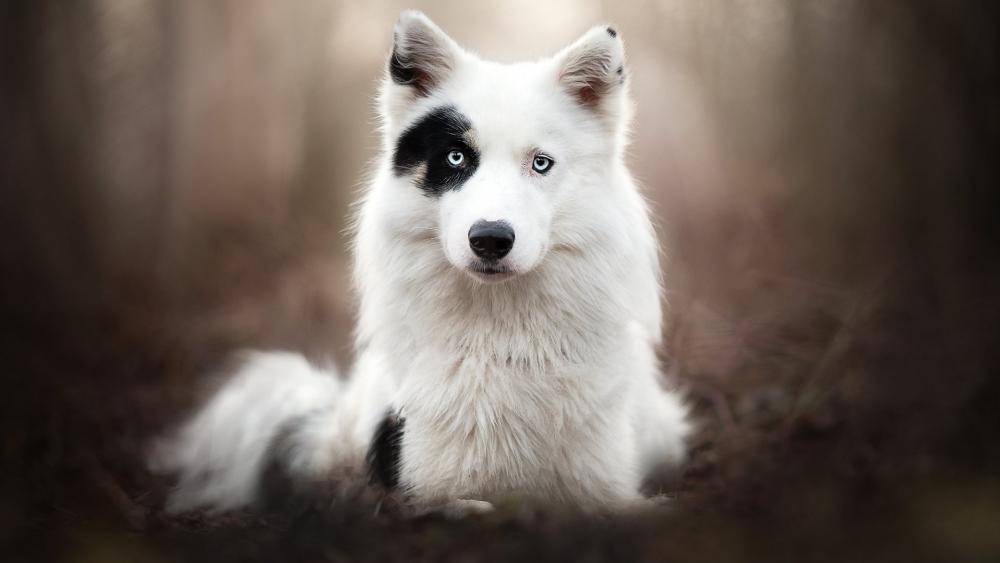 Yakutian Laika in Enigmatic Forest Beauty wallpaper