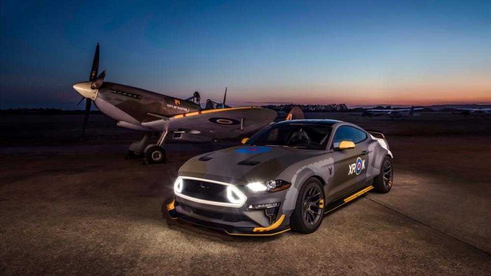 Ford Mustang GT at Twilight Airport wallpaper