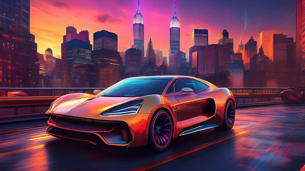 Neon Dreams Fast Lane Cityscape wallpaper