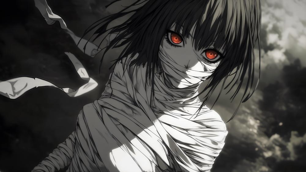 White Mummy's Glowing Gaze wallpaper