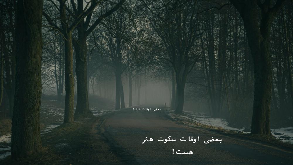 Sometimes leaving, sometimes silence is art! wallpaper
