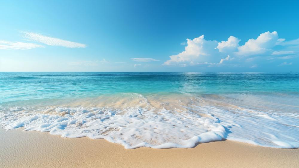 Absolutely Serene Seascape With Gentle Waves Tranquility wallpaper