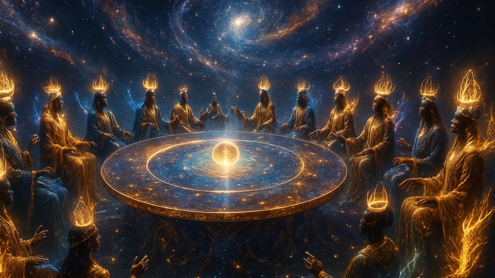 Ethereal Council of the Cosmos wallpaper