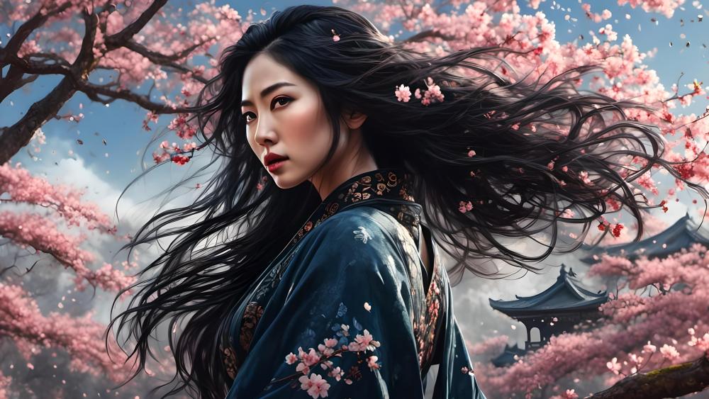 Whispers of Spring in Sakura's Embrace wallpaper