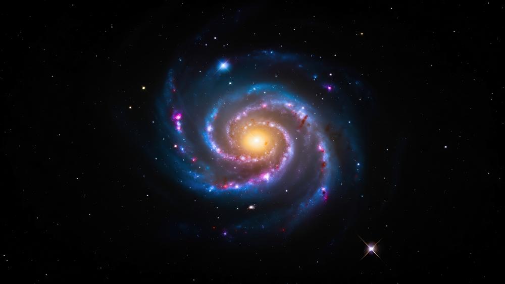 Spiral Galaxy Radiance in Stunning 5K Clarity wallpaper