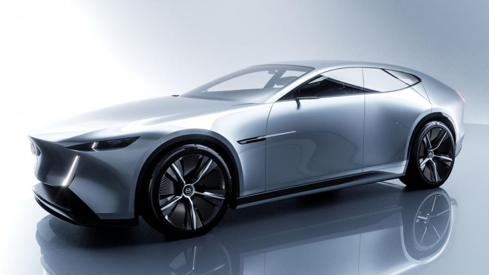 Mazda RX-Vision Concept Shines in Sleek Silver wallpaper