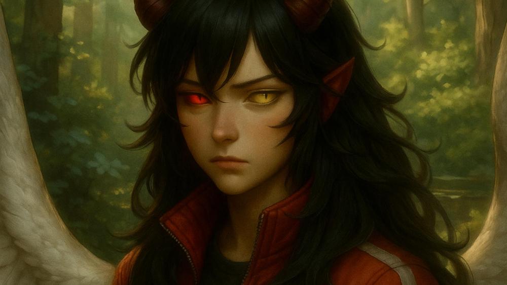 Mystical Forest Guardian with Enigmatic Eyes wallpaper