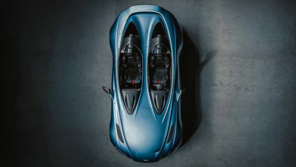 Aerial Elegance Aston Martin V12 Speedster wallpaper