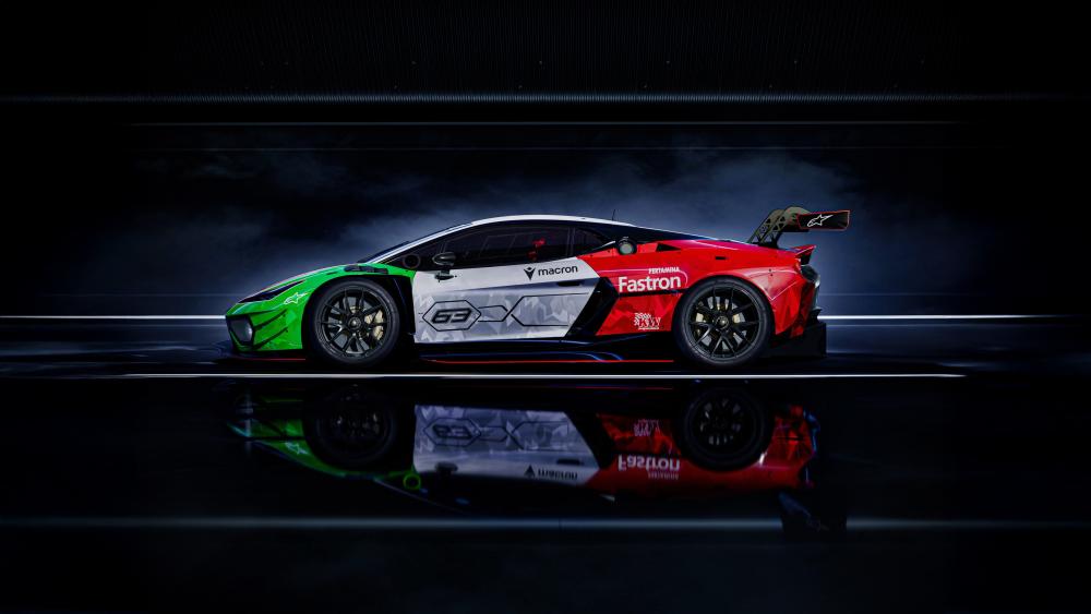 Lamborghini Temerario GT3 in Dynamic Motion wallpaper