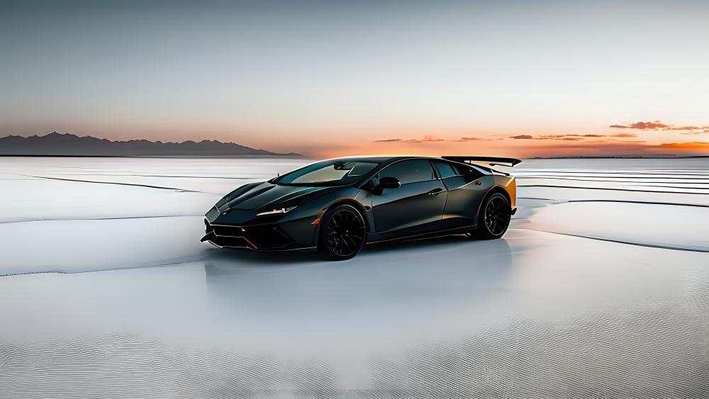 Lamborghini On Ice wallpaper