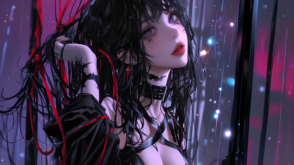 Gothic Beauty Anime Art in 4K Clarity wallpaper