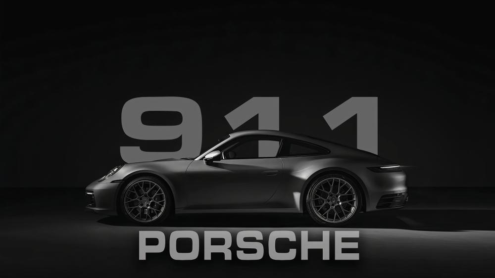 Porsche 911 Monochrome Elegance in 4K wallpaper