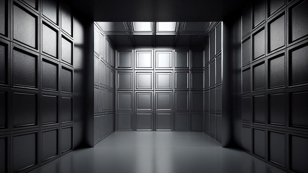Monochrome Escape Hallway in 5K Clarity wallpaper