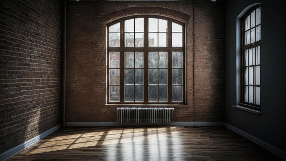 Sunlit Serenity in Industrial Design wallpaper