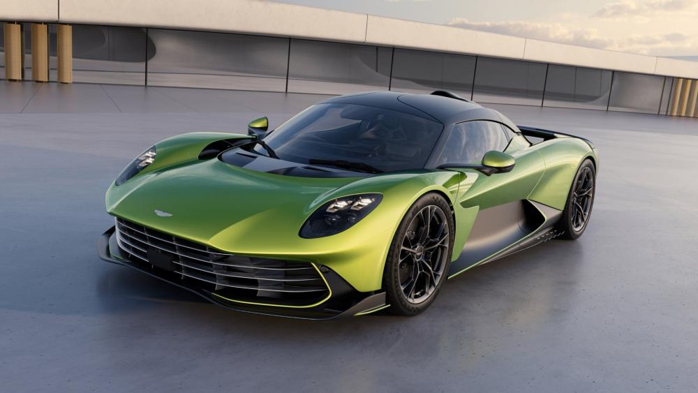 Aston Martin Valhalla in Striking Green Elegance wallpaper