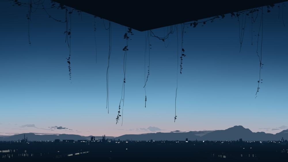 Anime Evening Cityscape in 4K wallpaper