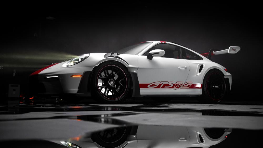 Porsche 911 GT3 RS in Stunning Black and White wallpaper