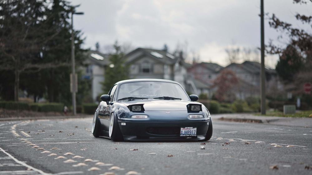 MAZDA MX-5 Elegance on Display in Urban Setting wallpaper