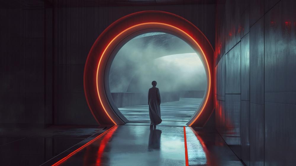 Mystical Portal in a Surreal Fantasy World wallpaper