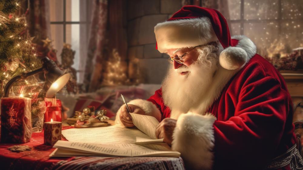 Magical Christmas Moments with Santa Claus wallpaper