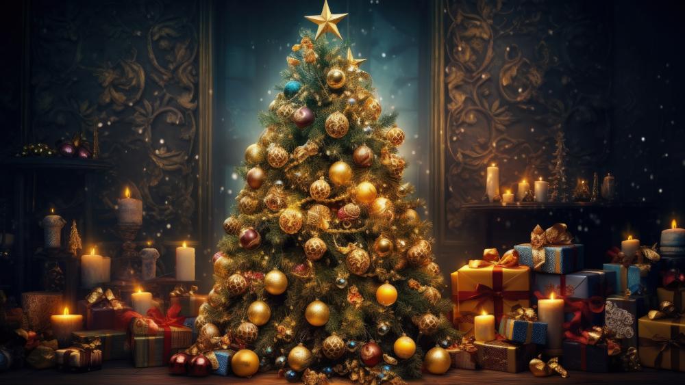 Festive Charm of a Christmas Wonderland wallpaper