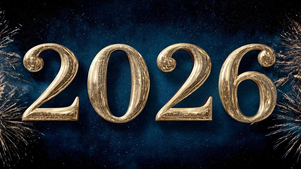 Golden New Year Celebration for 2026 Wallpaper wallpaper